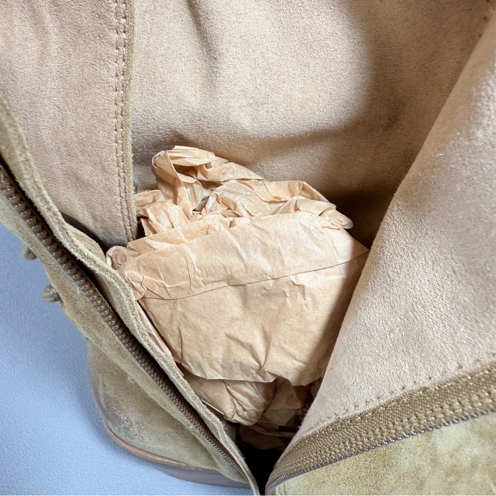SOFFT Sharnell Tan Distressed Suede Lace-Up Western Inspired Tall Boots - Picture 9 of 15
